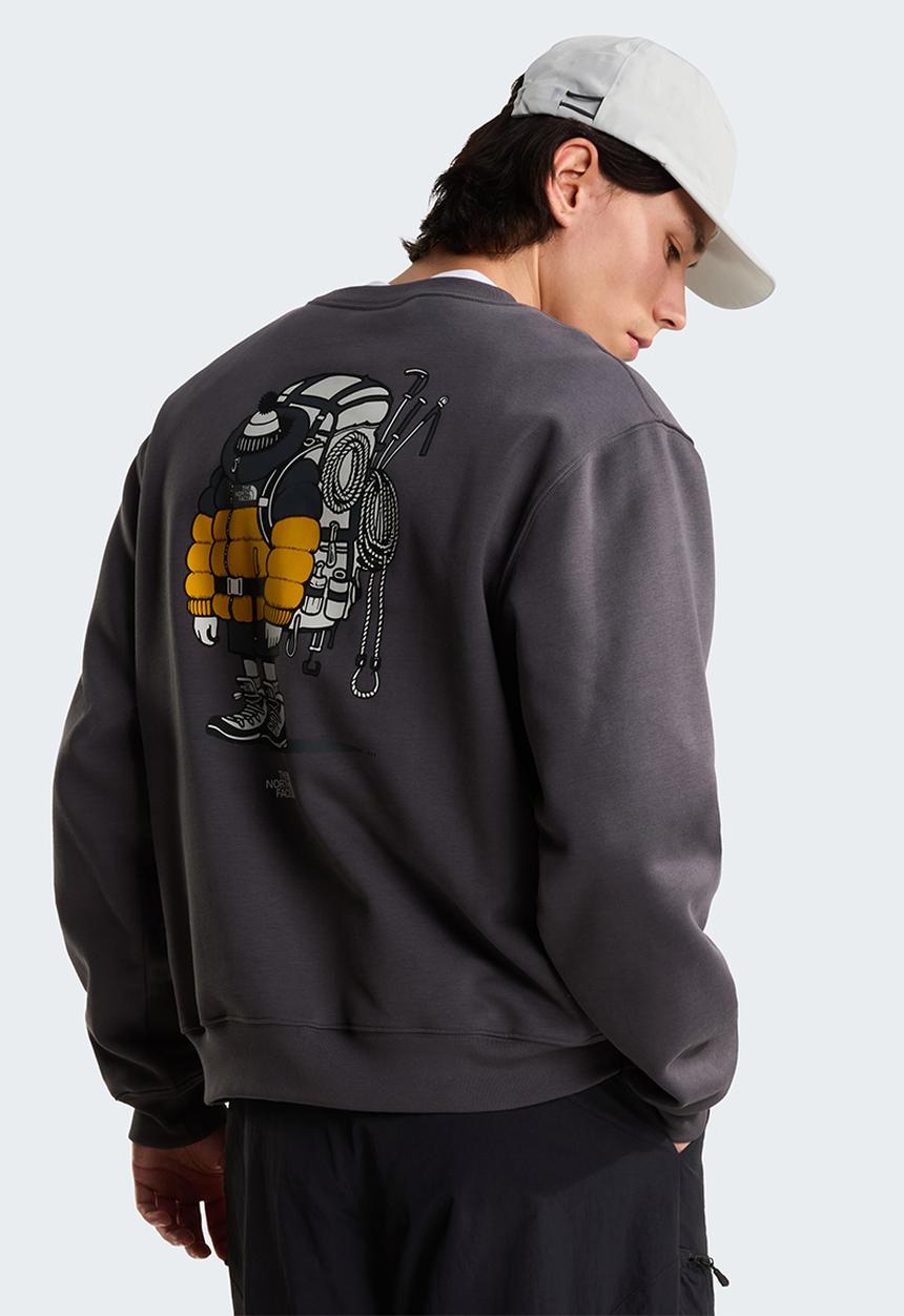 The North Face - Gear Up Graphic Crew - Anthracite Grey