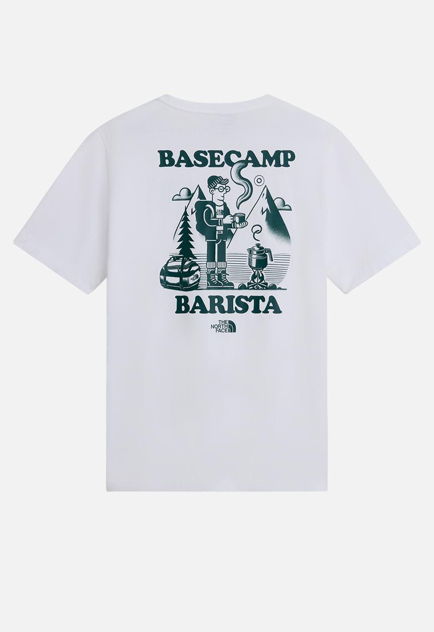 The North Face - Basecamp barista rlx ss tee-graphic tnf white/Pacific teal