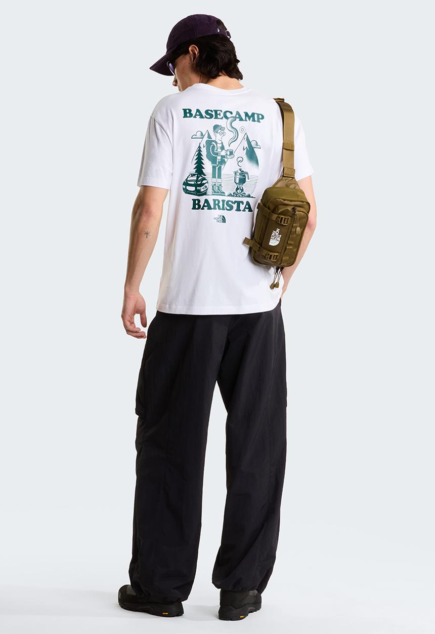 The North Face - Basecamp barista rlx ss tee-graphic tnf white/Pacific teal
