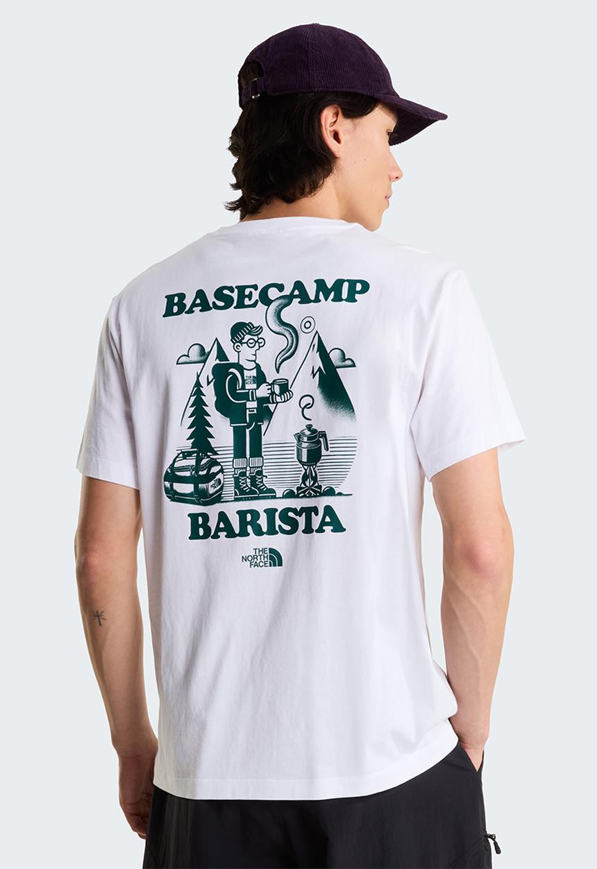 The North Face - Basecamp barista rlx ss tee-graphic tnf white/Pacific teal