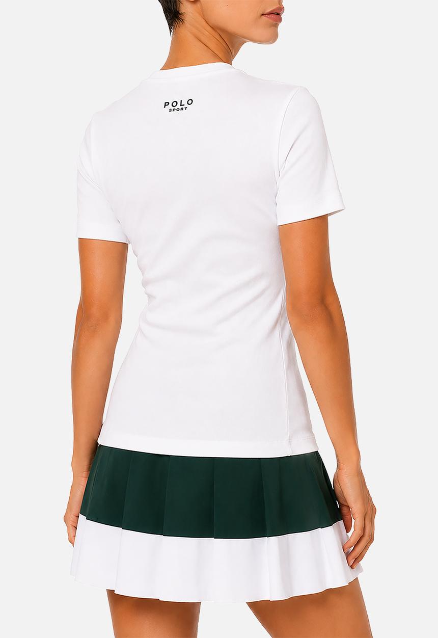 POLO - Wmn Lucy Ss Ribbed T-Shirt - White