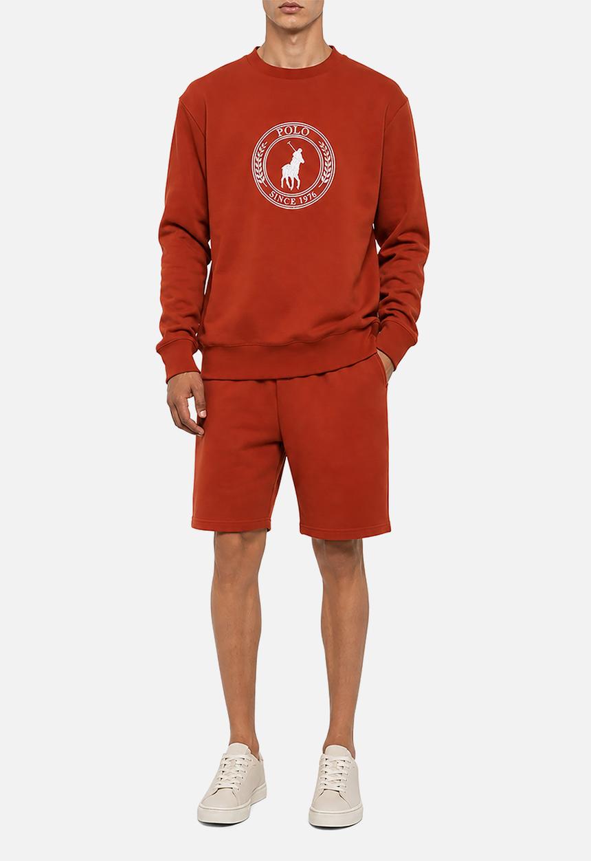 POLO - Mens sport ls pique sweat top - orange