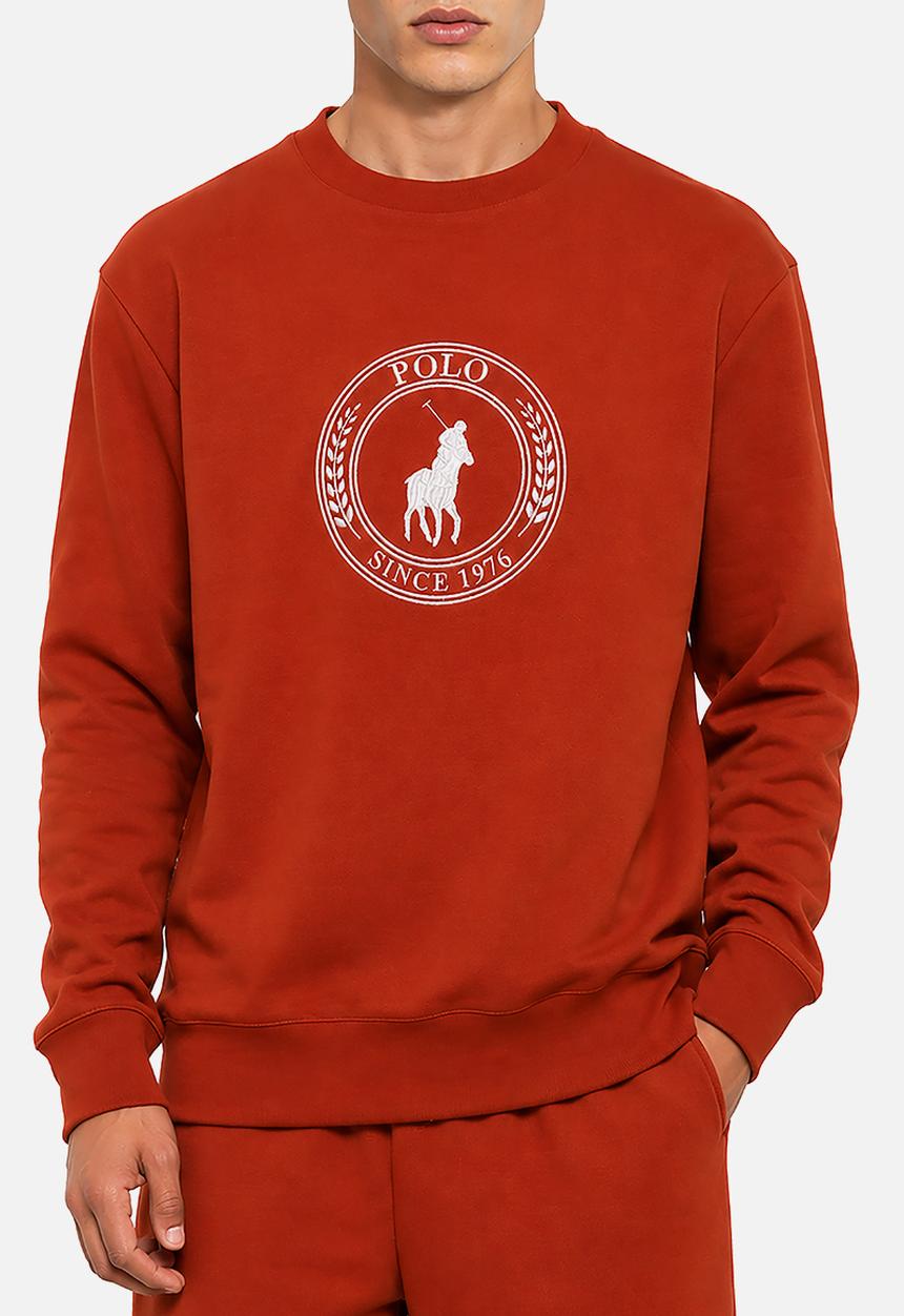 POLO - Mens sport ls pique sweat top - orange