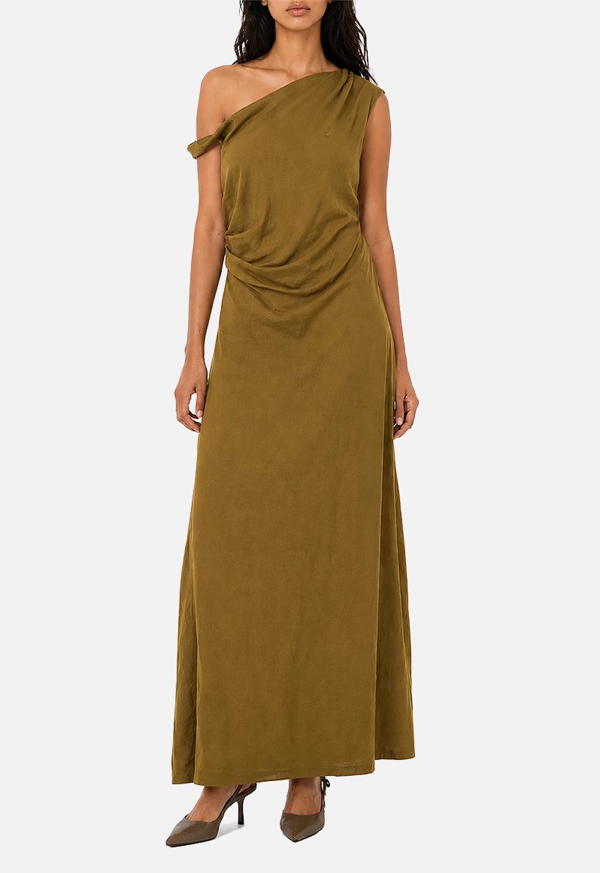 POLO - Wmn Poppy Sl Rouge  Dress  - Green
