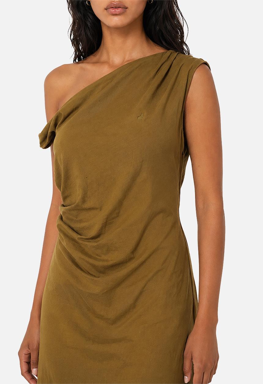 POLO - Wmn Poppy Sl Rouge  Dress  - Green