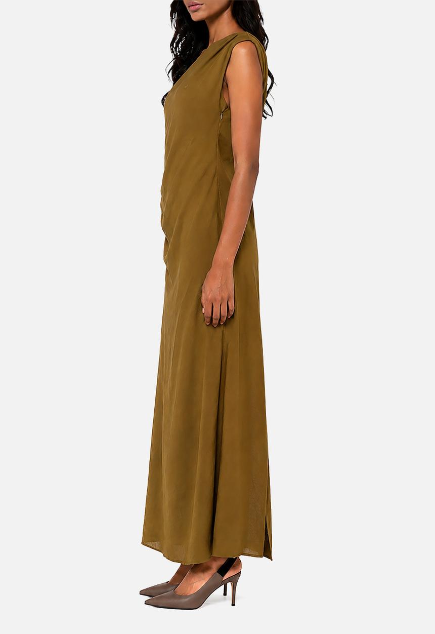 POLO - Wmn Poppy Sl Rouge  Dress  - Green