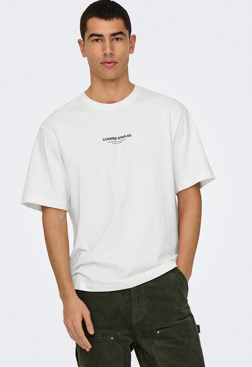 Only & Sons - Curated RLX Print Short Sleeve Tee - Cloud Dancer
