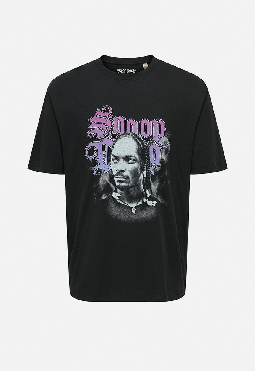 Only & Sons - Snoop Dogg Relaxx Short Sleeve License Tee - Jet Black