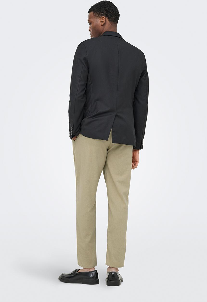 Only & Sons - Onsleo Crop Linen Mix Pants - Chinchilla