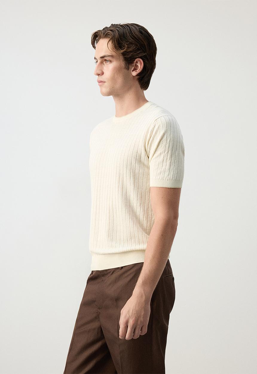 MANGO - T-Shirt Orion - Offwhite