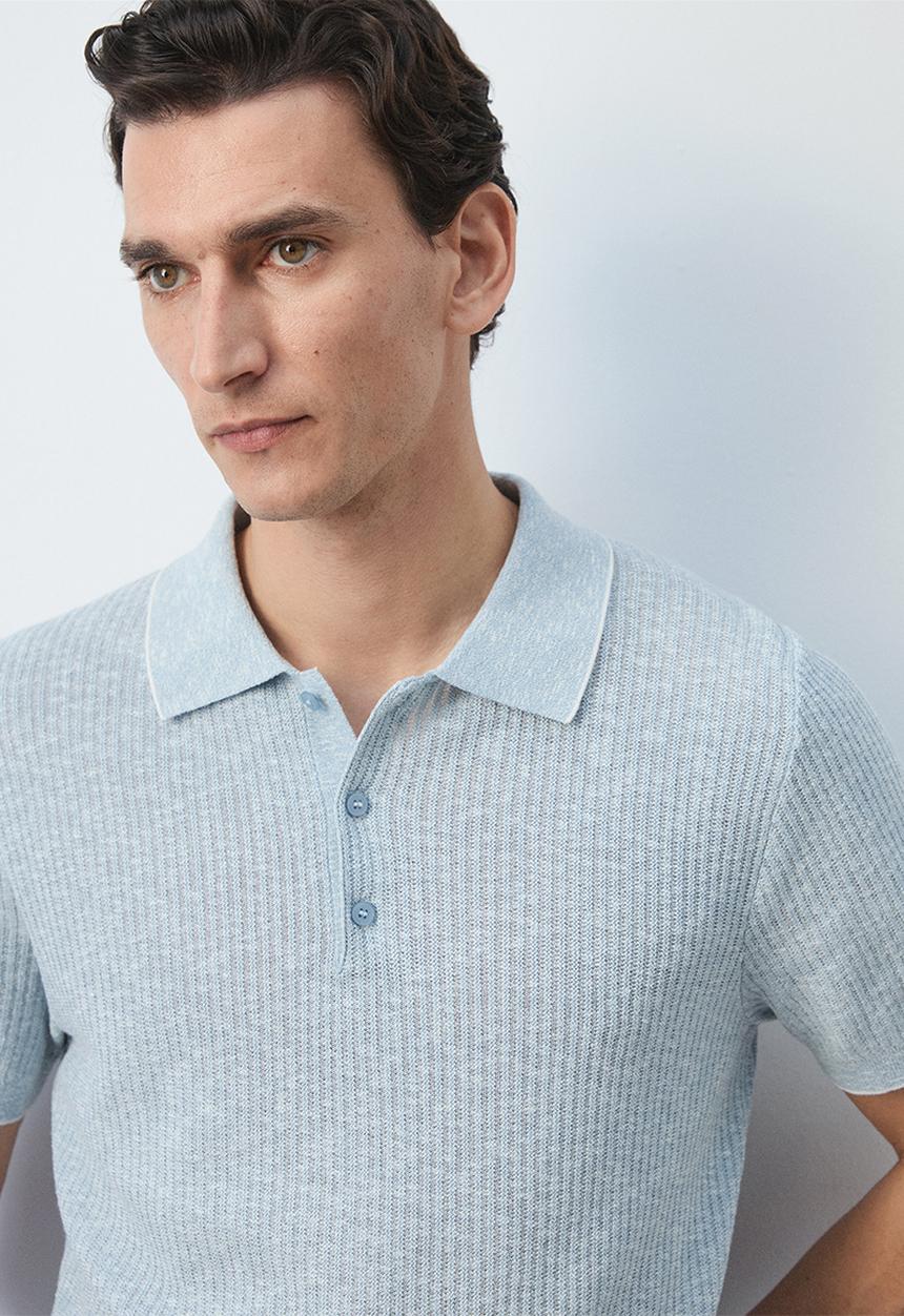 MANGO - Poloshirt Flew - Sky-Blue