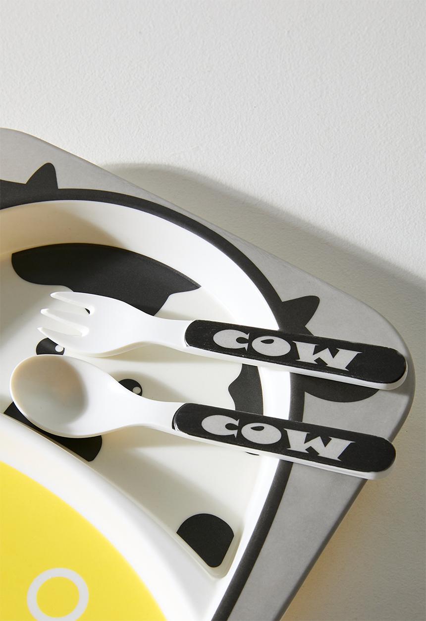 Pop Candy - Cow themed tableware set - grey/multi