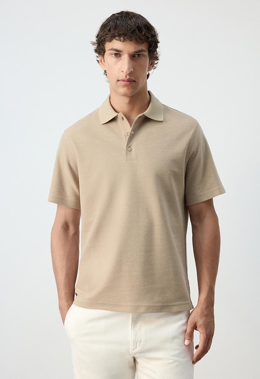MANGO - Poloshirt Algarvep - Beige