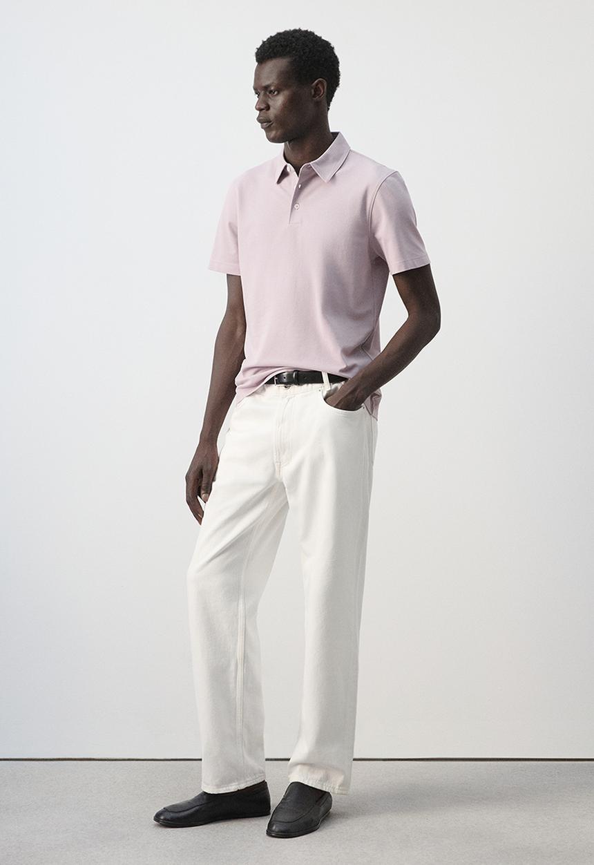 MANGO - Poloshirt Ezequi - Pastel Pink