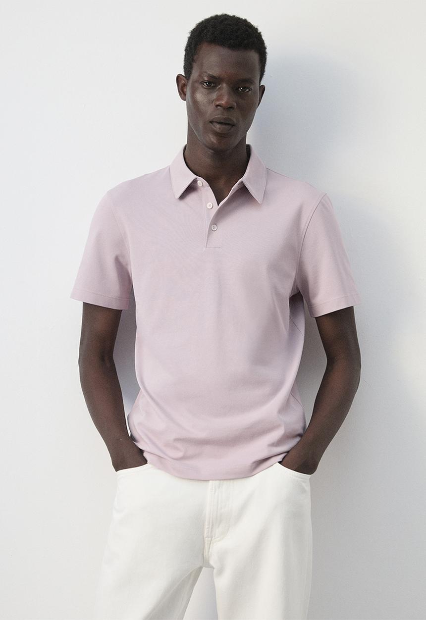 MANGO - Poloshirt Ezequi - Pastel Pink