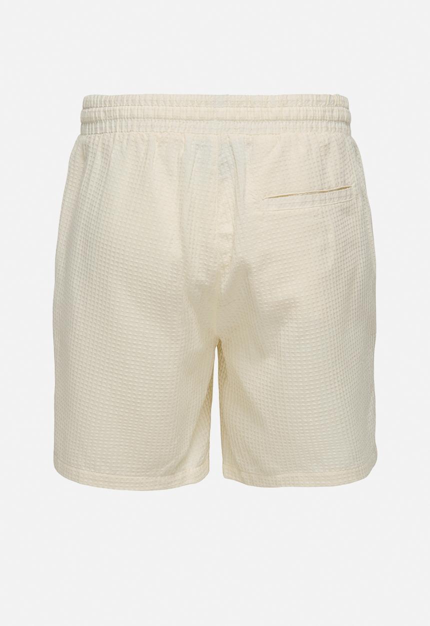 Only & Sons - Onstel Savier Waffle Shorts - Antique White