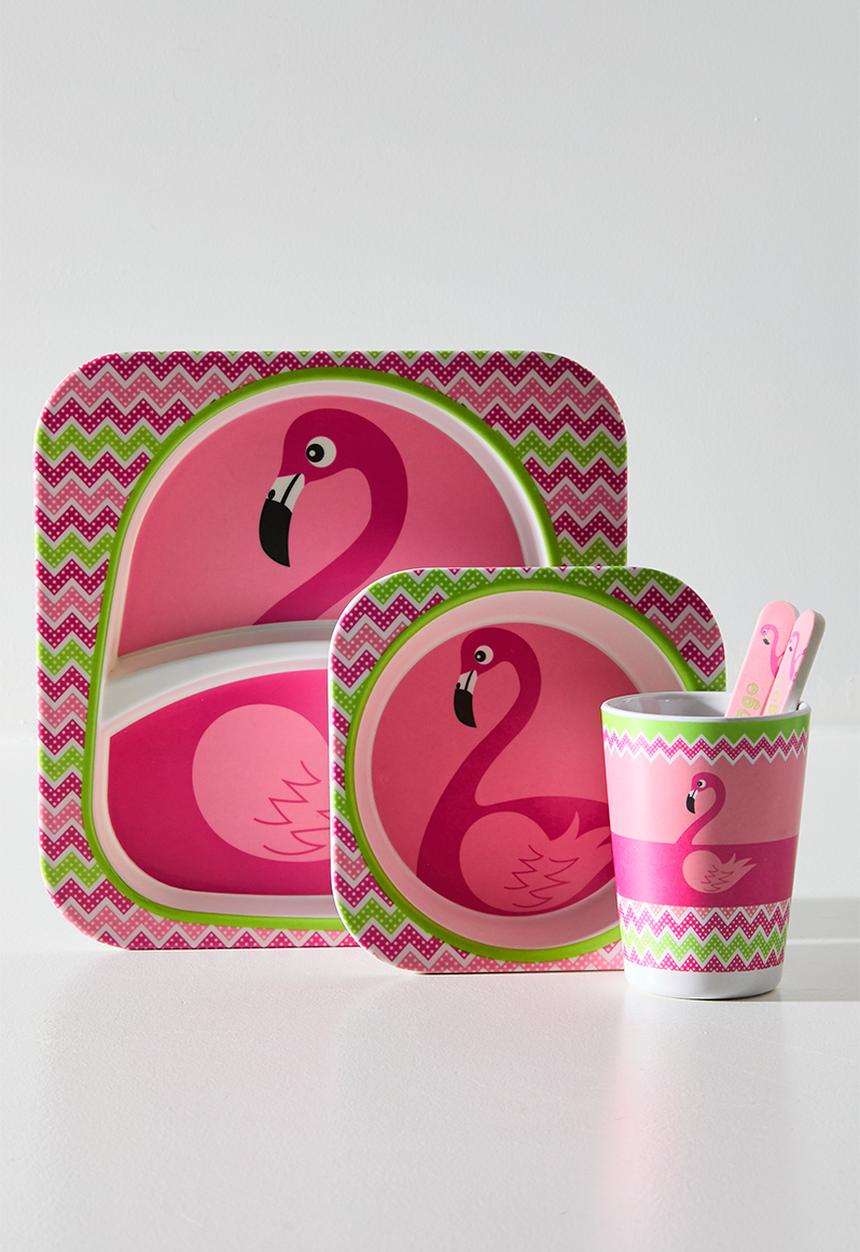 Pop Candy - Flamingo themed tableware set - pink/multi