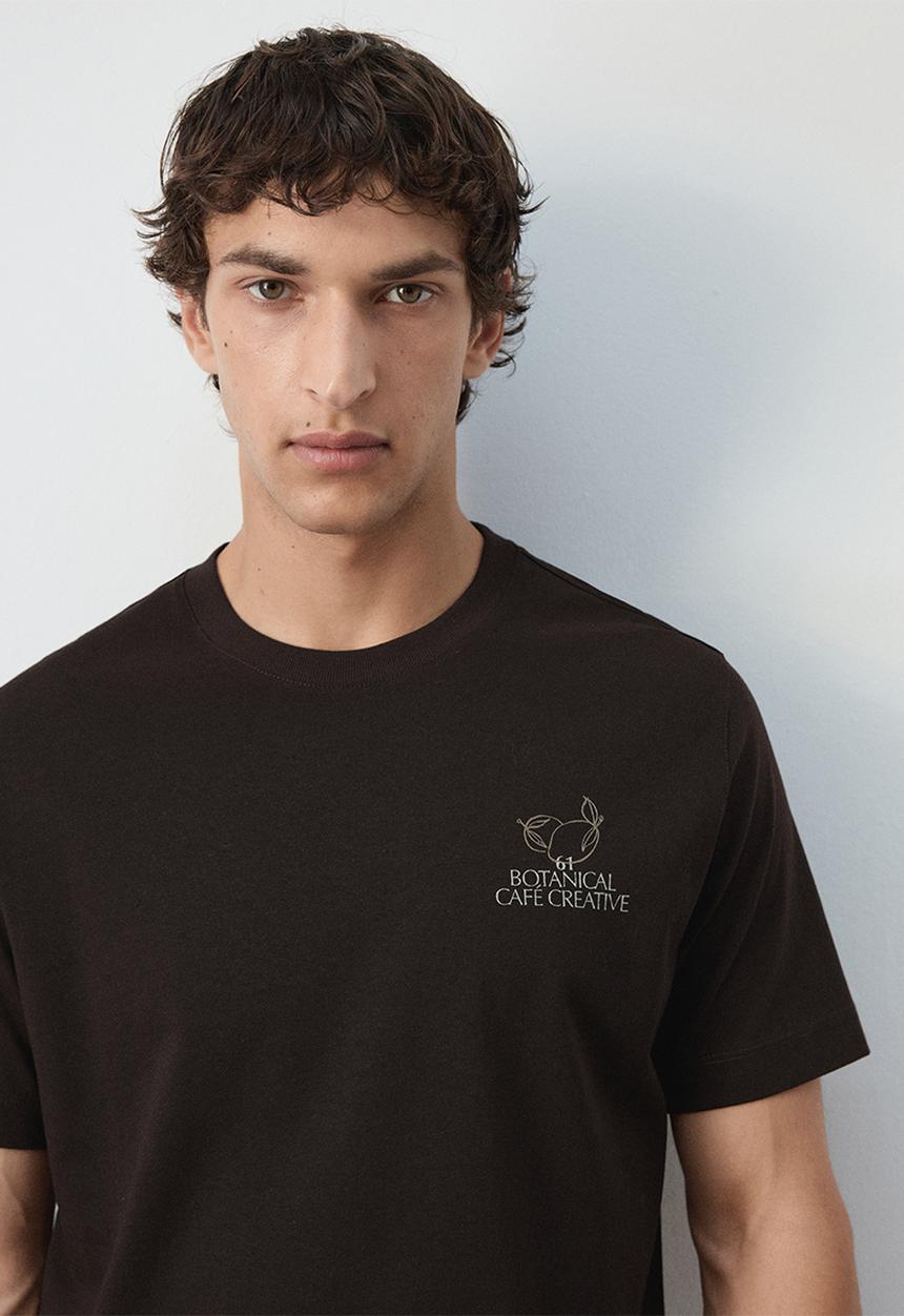 MANGO - T-Shirt Botanic - Brown