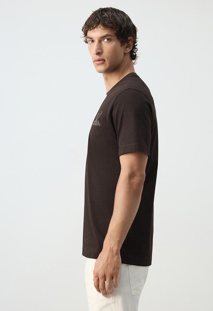 MANGO - T-Shirt Botanic - Brown