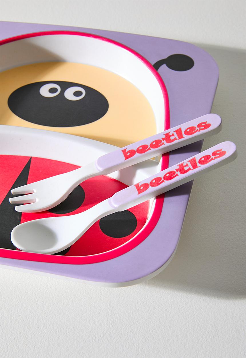 Pop Candy - Ladybug themed tableware set - lilac/multi