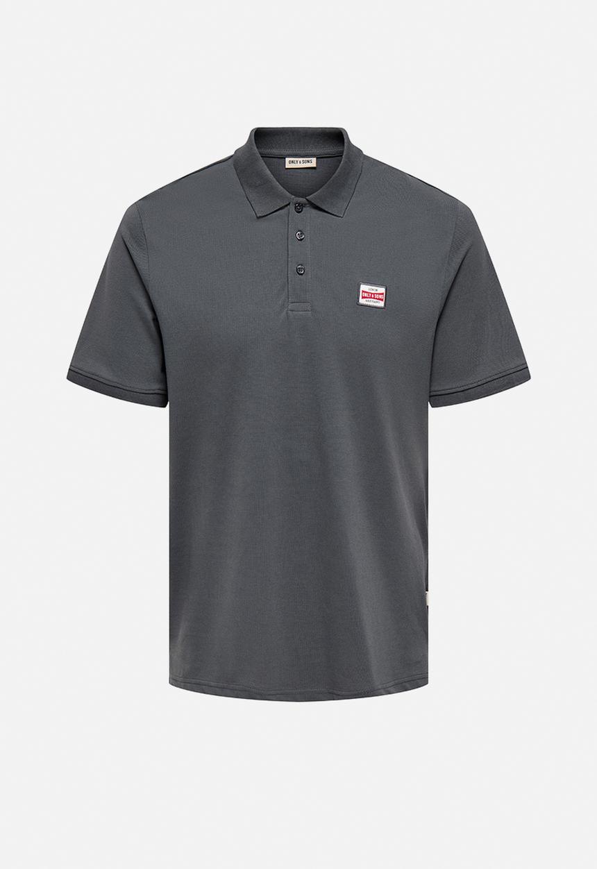 Only & Sons - Onsdawson Reg Short Sleeve Polo Shirt Vd - Grey Pinstripe