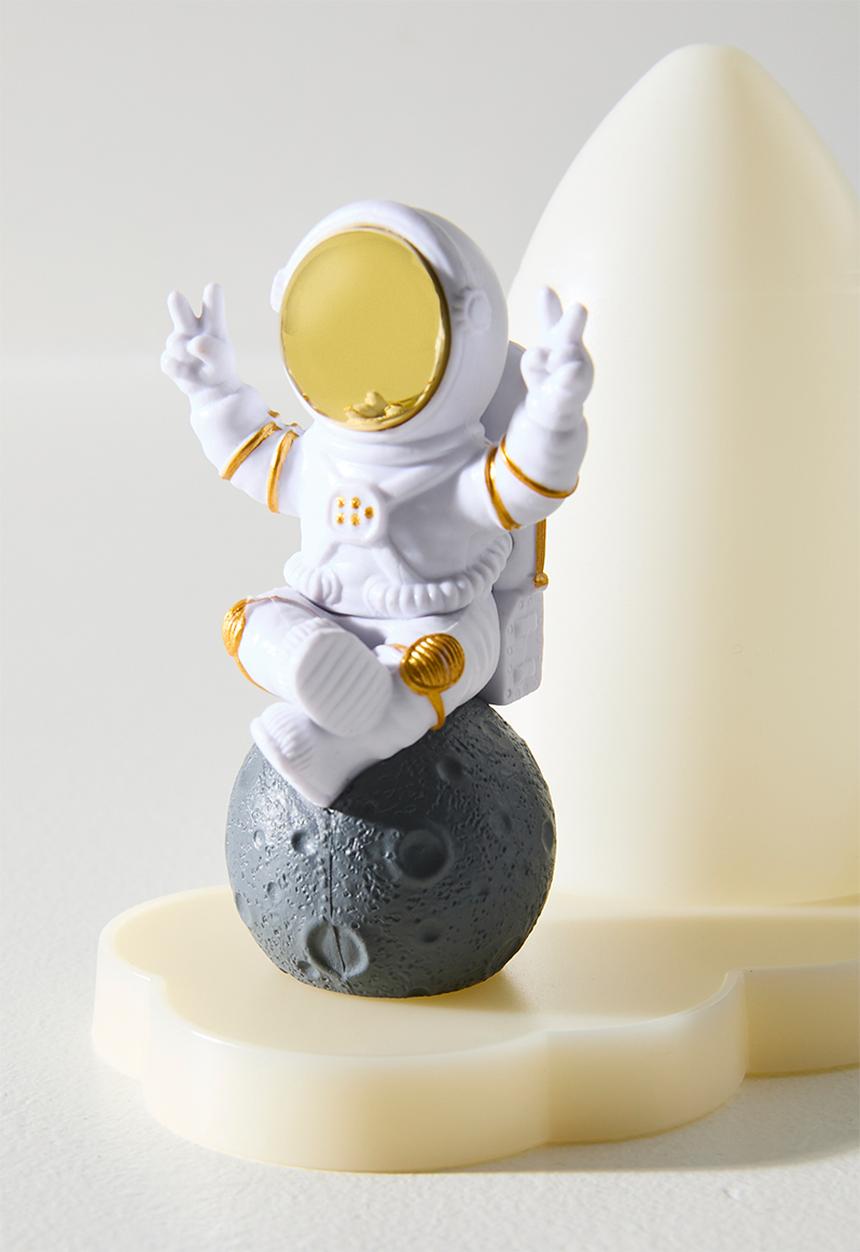 Pop Candy - Cartoon rocket & astro lamp - grey/multi