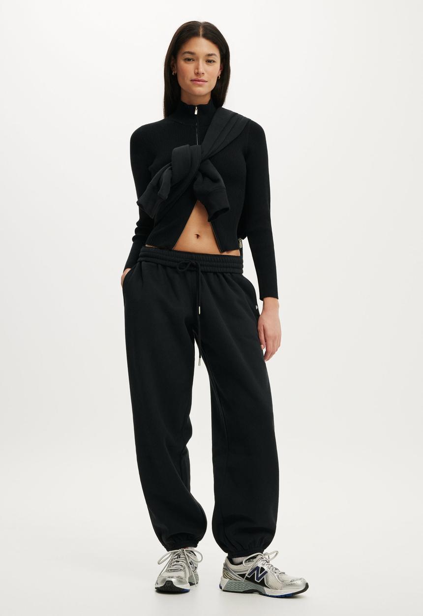 Cotton On - Plush Boyfriend Jogger - Black