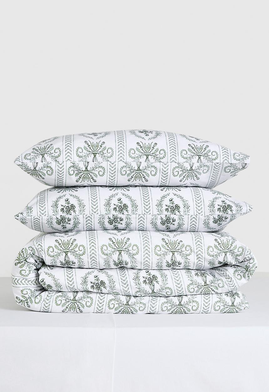 Sixth Floor - Toile Cotton Blend Duvet Set Sage