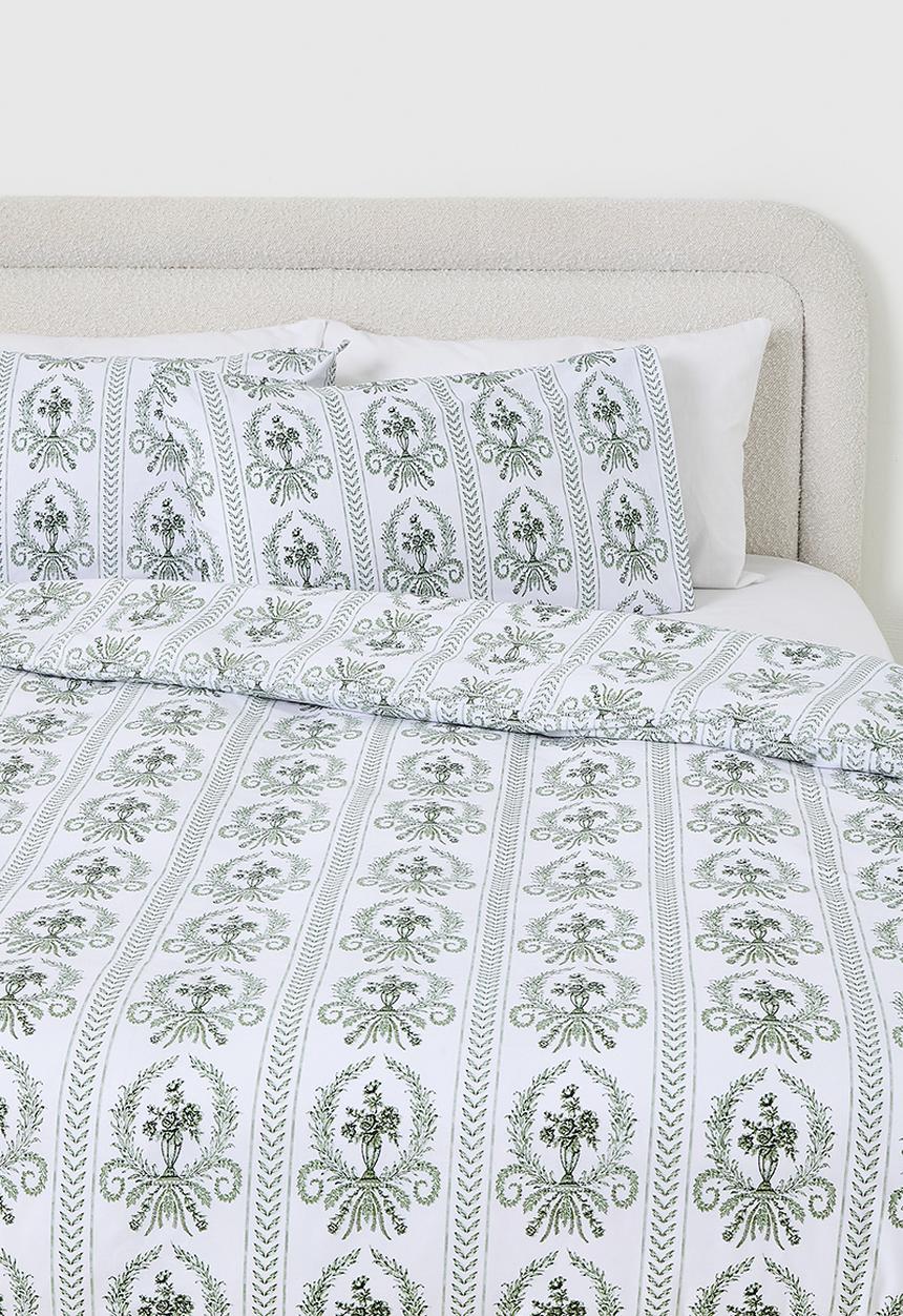 Sixth Floor - Toile Cotton Blend Duvet Set Sage