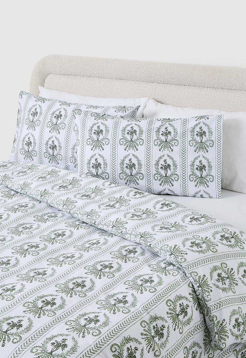 Sixth Floor - Toile Cotton Blend Duvet Set Sage