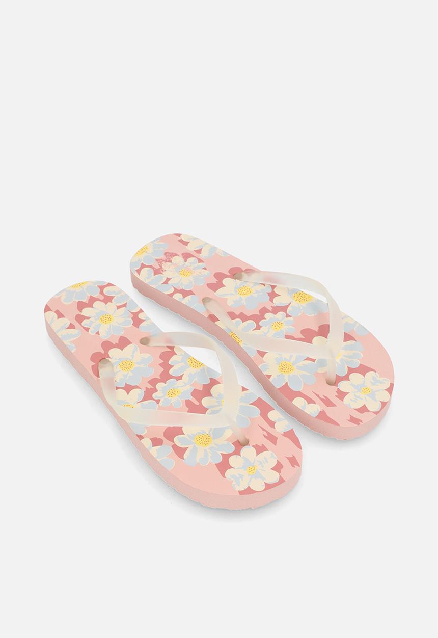 Pop Candy - Floral printed flip flops - lilac/multi