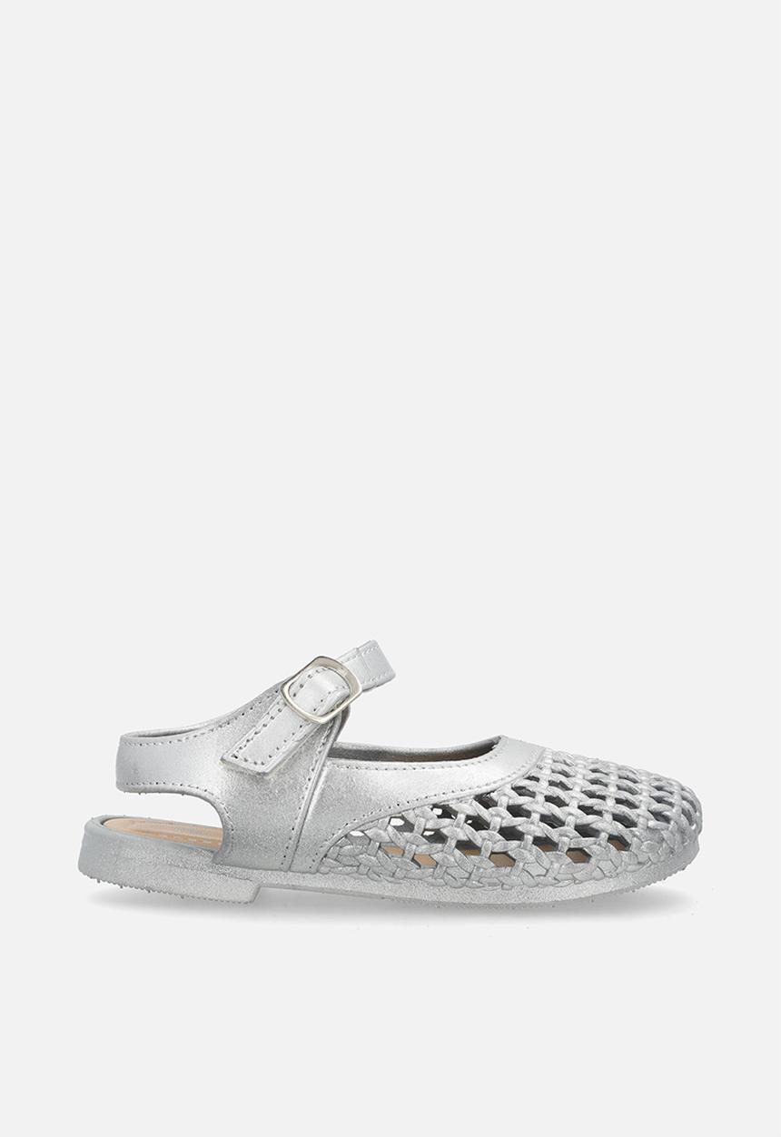 Pop Candy - Woven mary jane shoes - silver