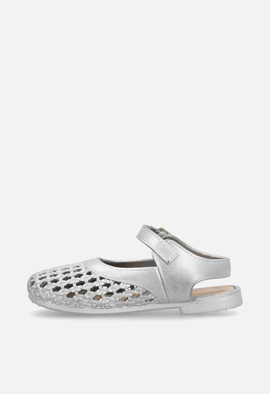 Pop Candy - Woven mary jane shoes - silver