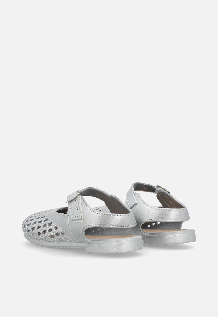 Pop Candy - Woven mary jane shoes - silver