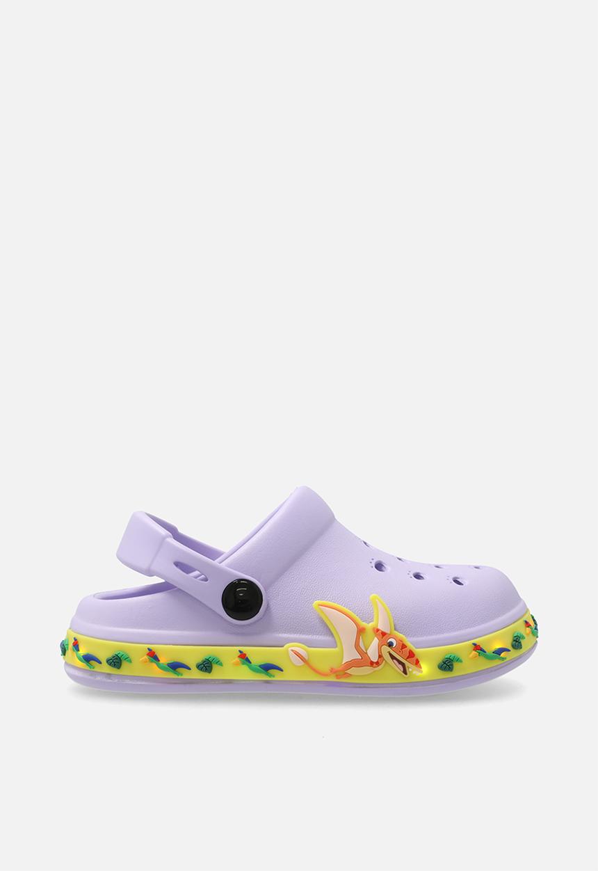 Pop Candy - Light-up clog shoes - lt purple/dino