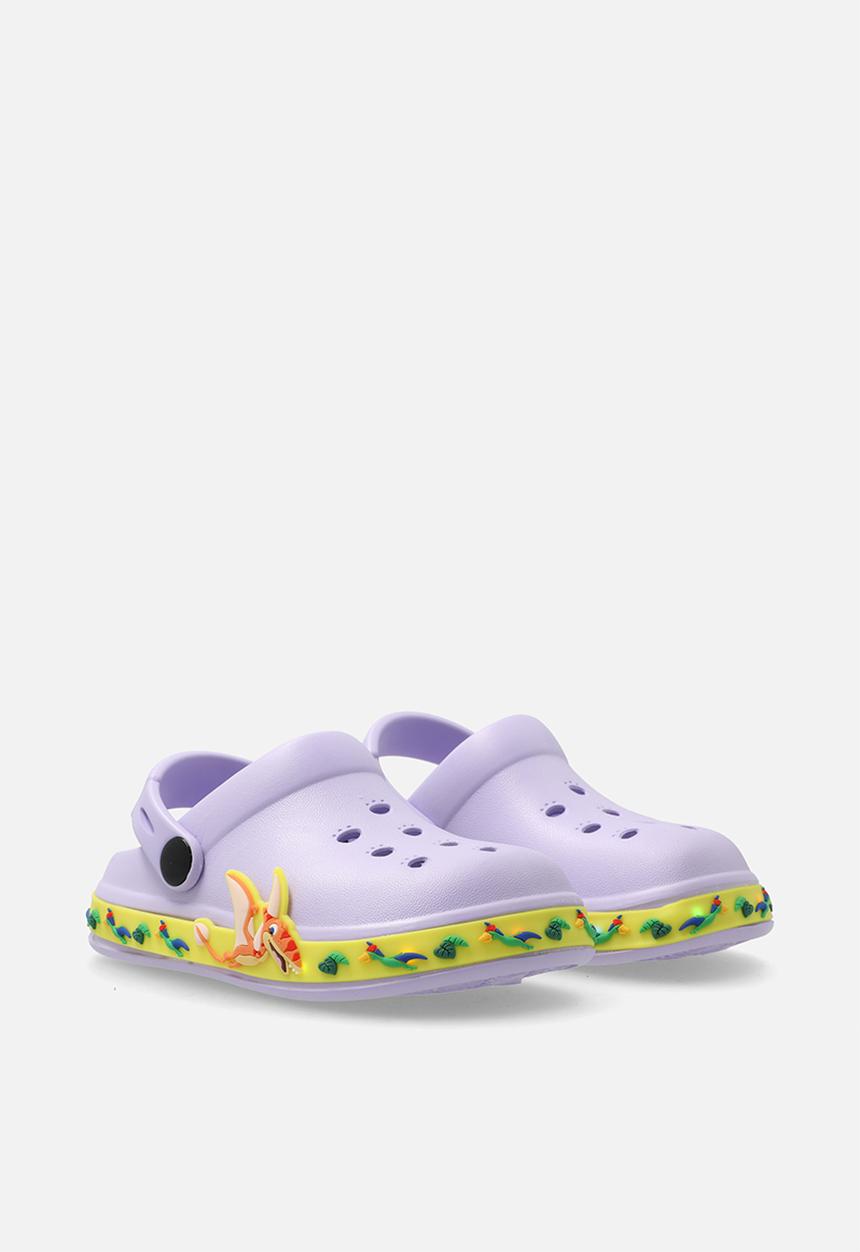 Pop Candy - Light-up clog shoes - lt purple/dino