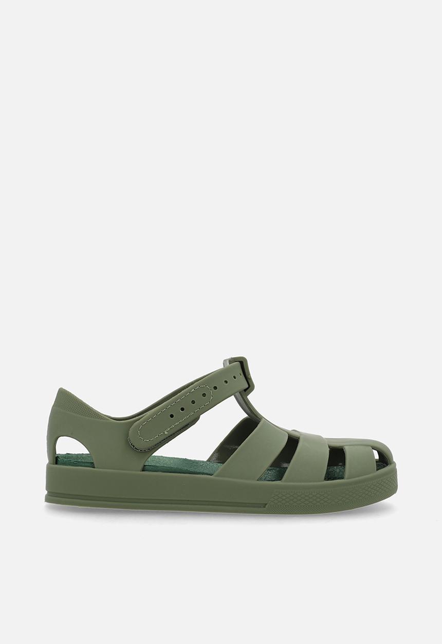 Pop Candy - Fisherman-style jelly sandals - olive green