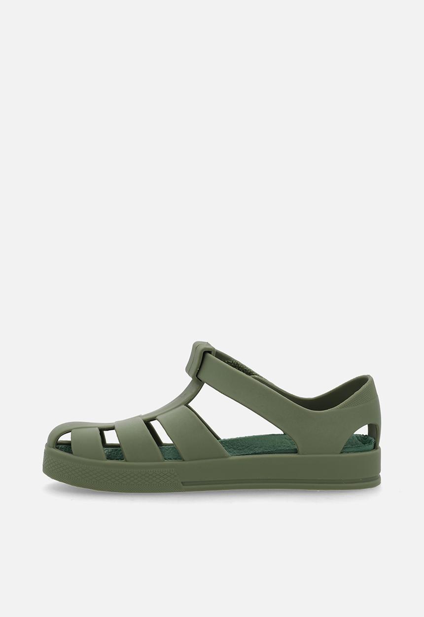 Pop Candy - Fisherman-style jelly sandals - olive green