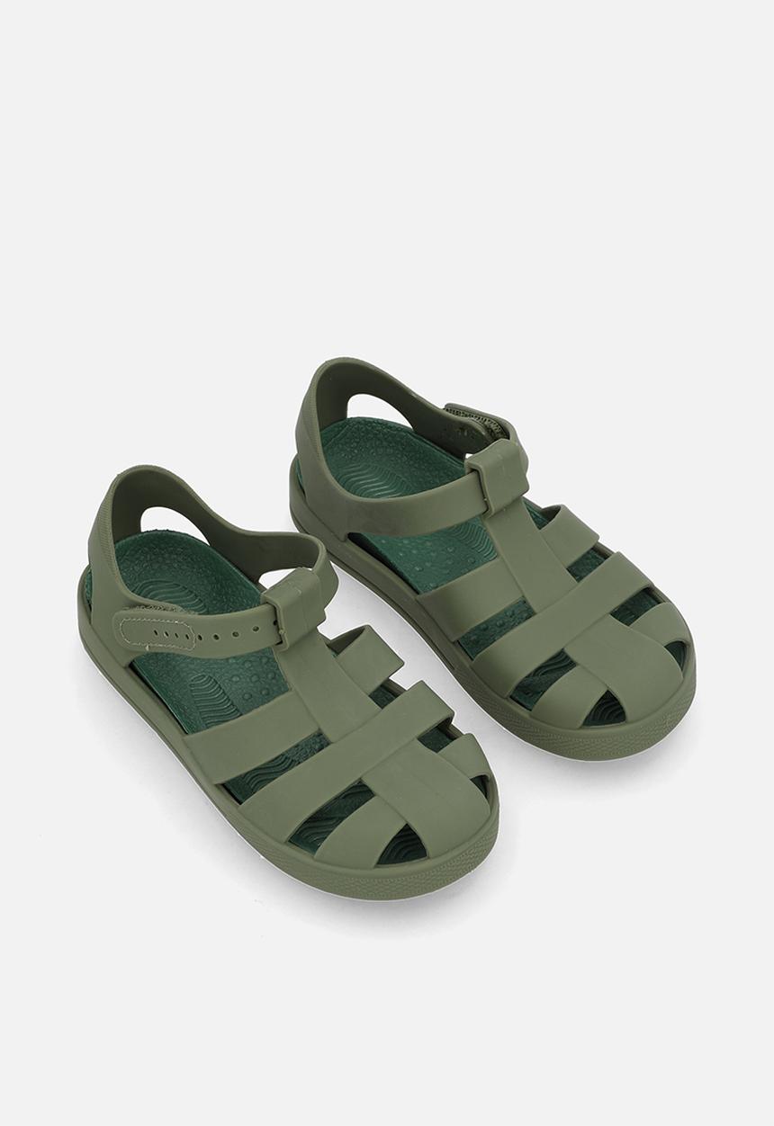 Pop Candy - Fisherman-style jelly sandals - olive green