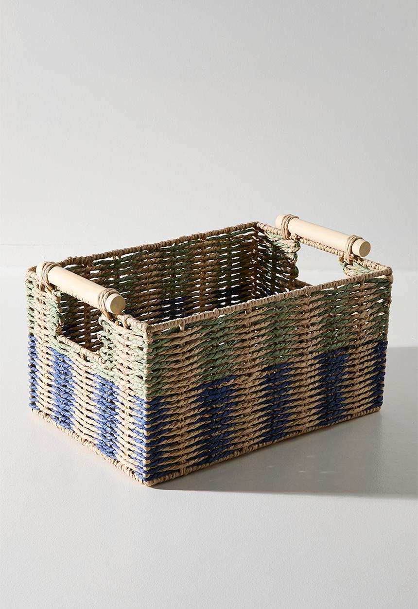 Pop Candy - Woven storage basket with grown-on handles - multi