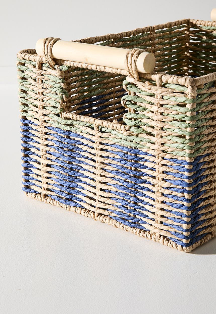 Pop Candy - Woven storage basket with grown-on handles - multi