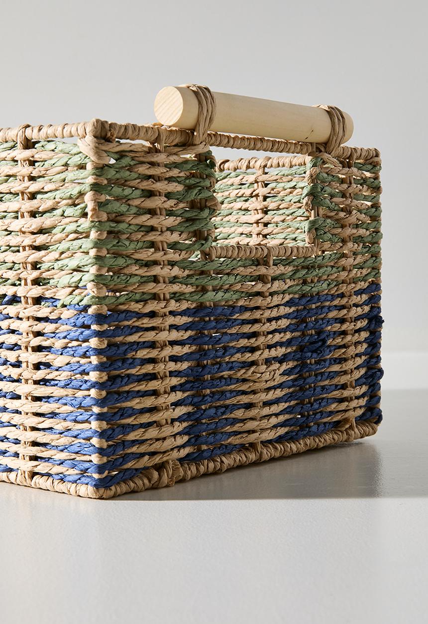 Pop Candy - Woven storage basket with grown-on handles - multi