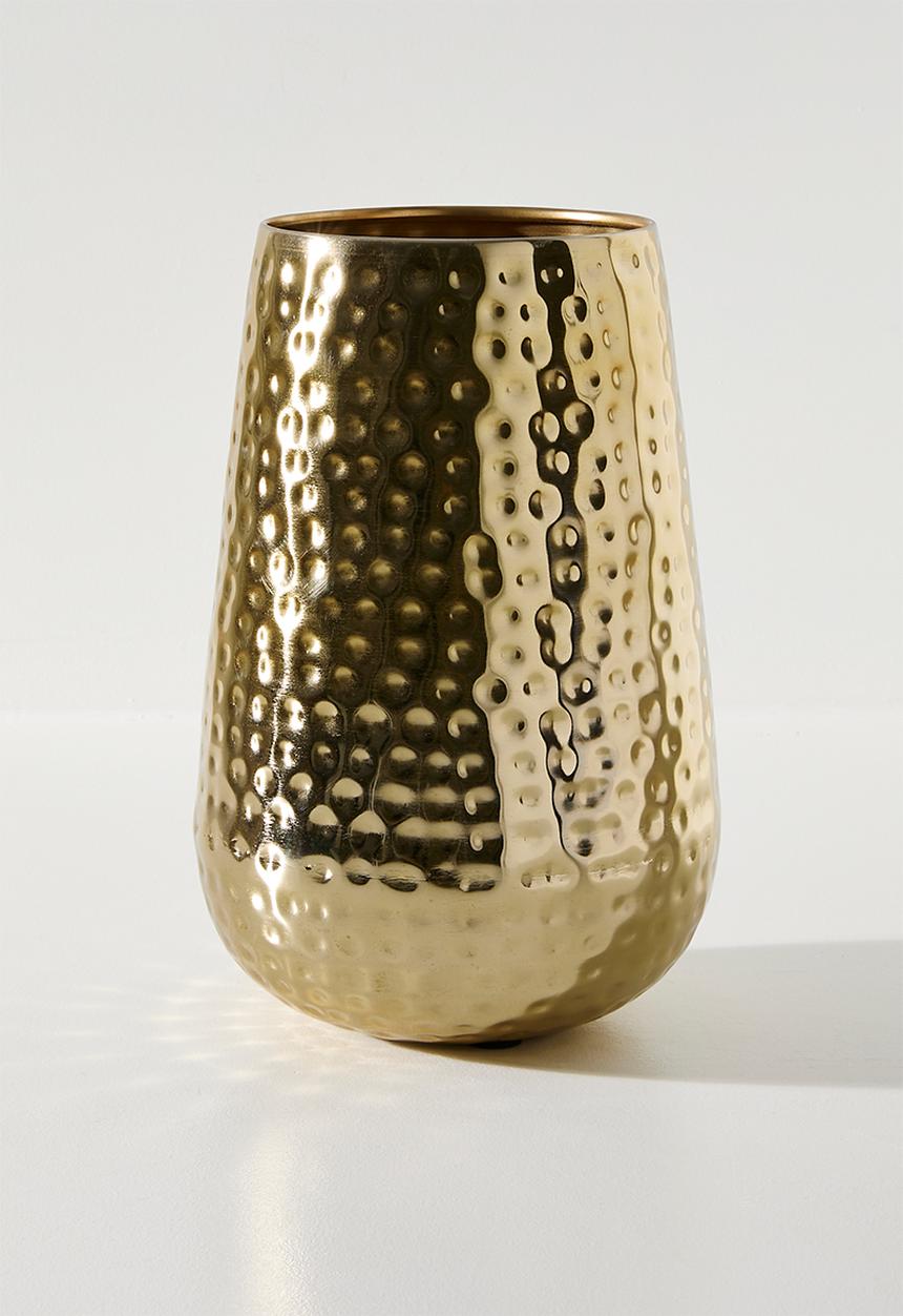 Sixth Floor -  Hammered Planter - Gold