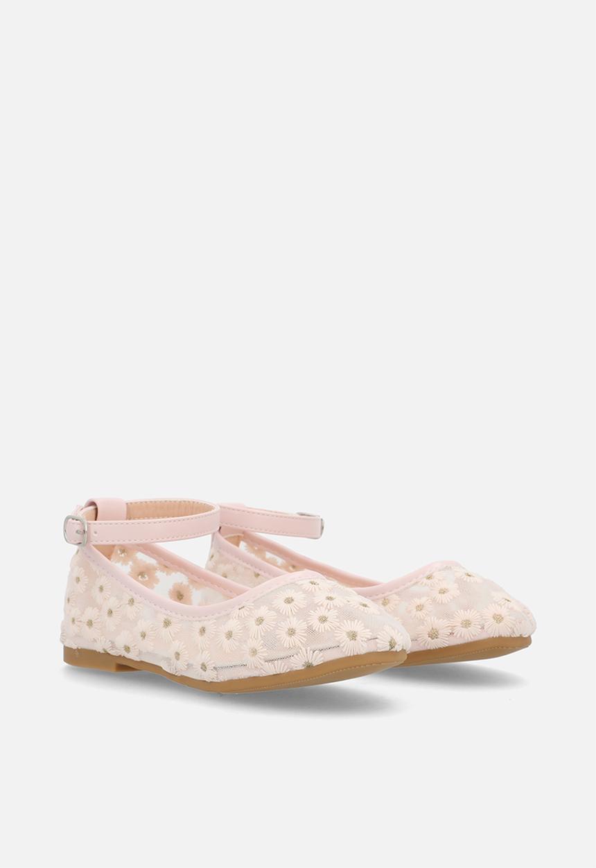 Pop Candy - Daisy aop pumps - pinkish cream
