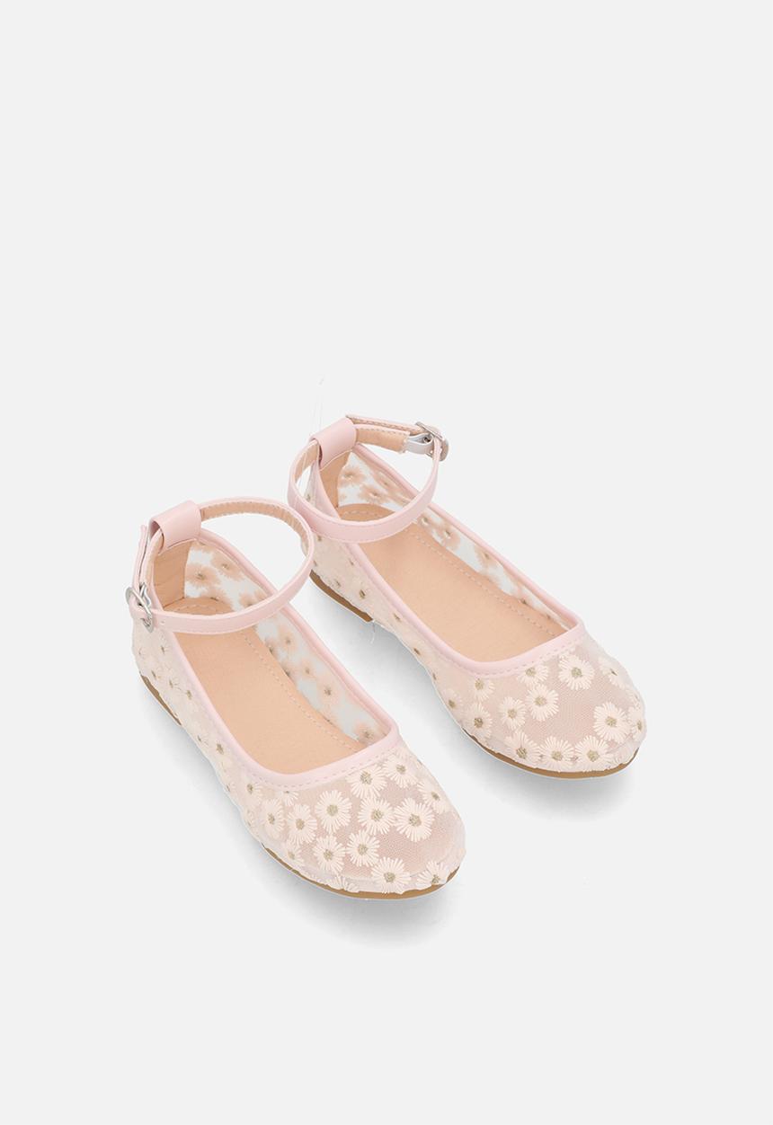 Pop Candy - Daisy aop pumps - pinkish cream