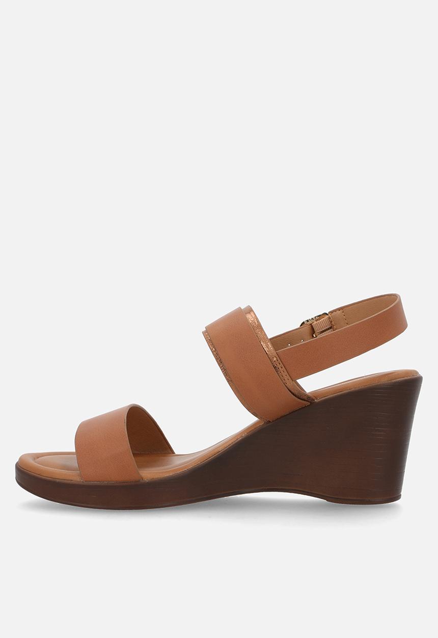 Butterfly Feet - Allora 4 slingback wedge heel - tan