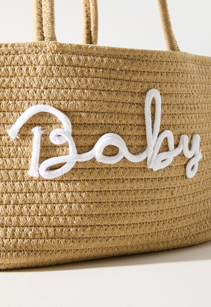 Pop Candy - Woven diaper organizer caddy - neutral