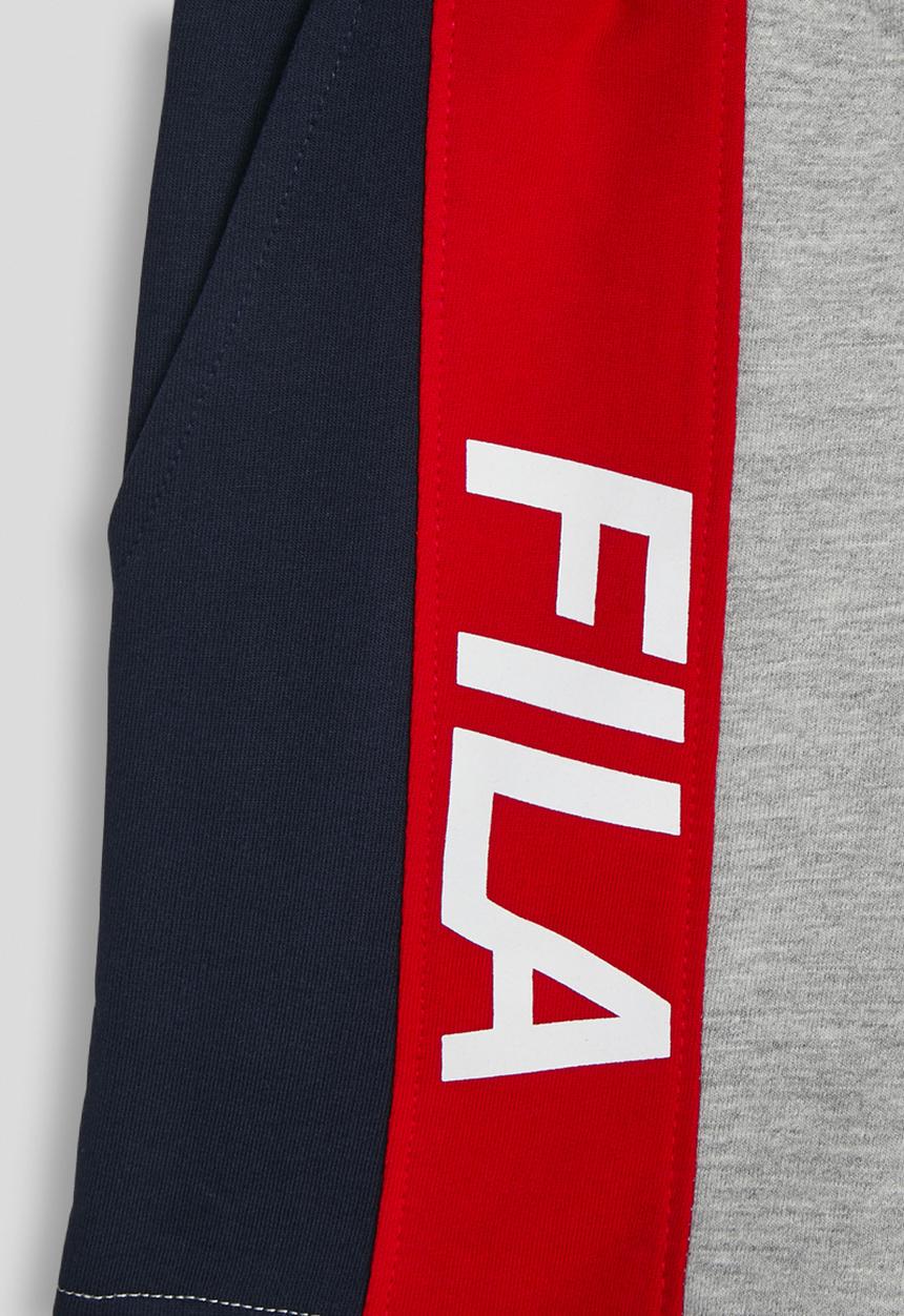 FILA - Dustin Shorts -Grey Melange/Fila Blue/Fila Red