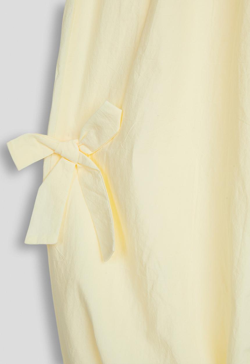 Pop Candy - Bow applique wide leg pants - light yellow