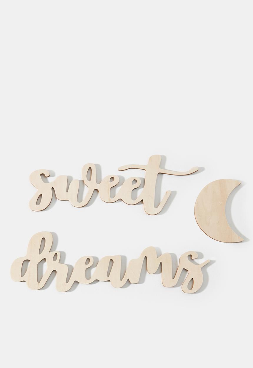 Pop Candy - Wooden scripted wall décor - neutral